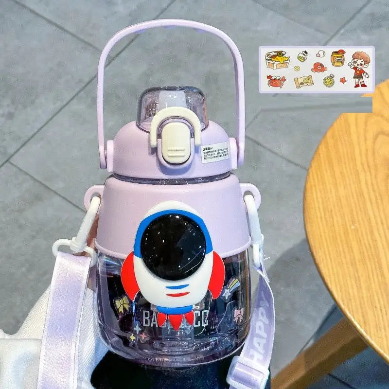 Astronaut Kids Water Bottle - Purple / 1200