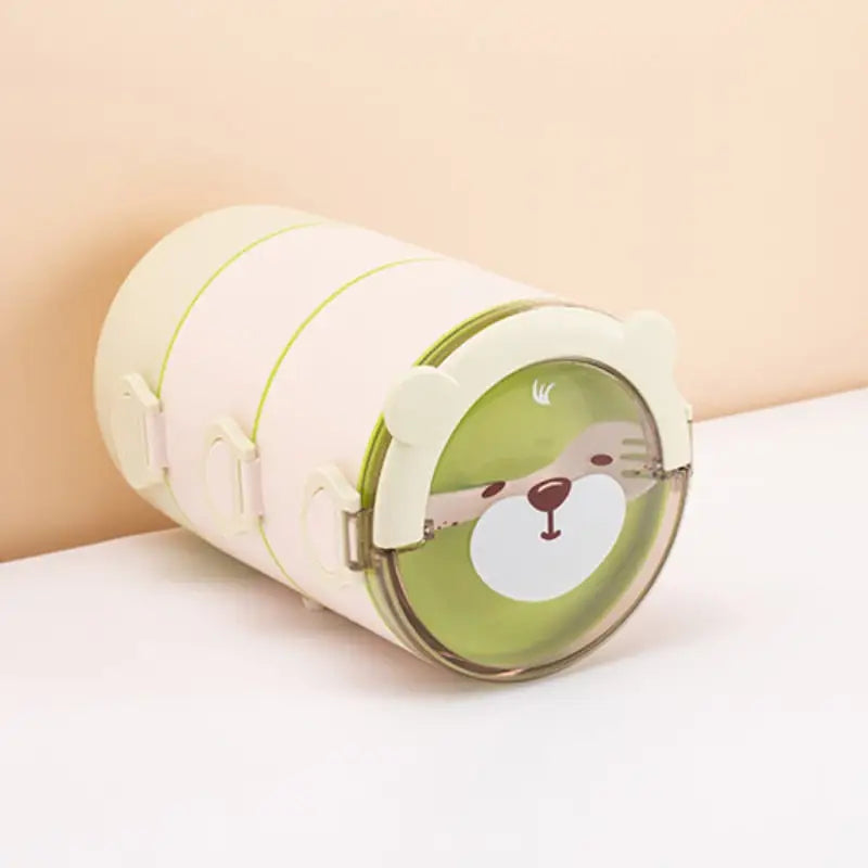 Baby Snack Container - Green-Three Layer