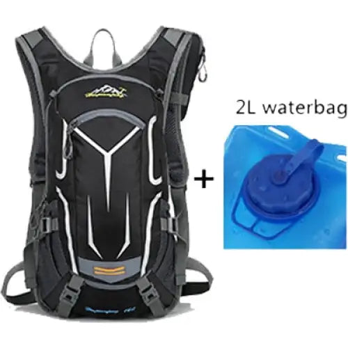 Backpack Cooler For Cycling - Black With Water
