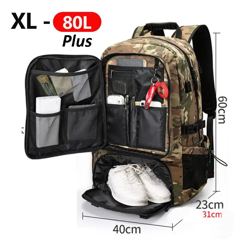 Backpack Cooler With Camera Compartment - Camo Plus 80L