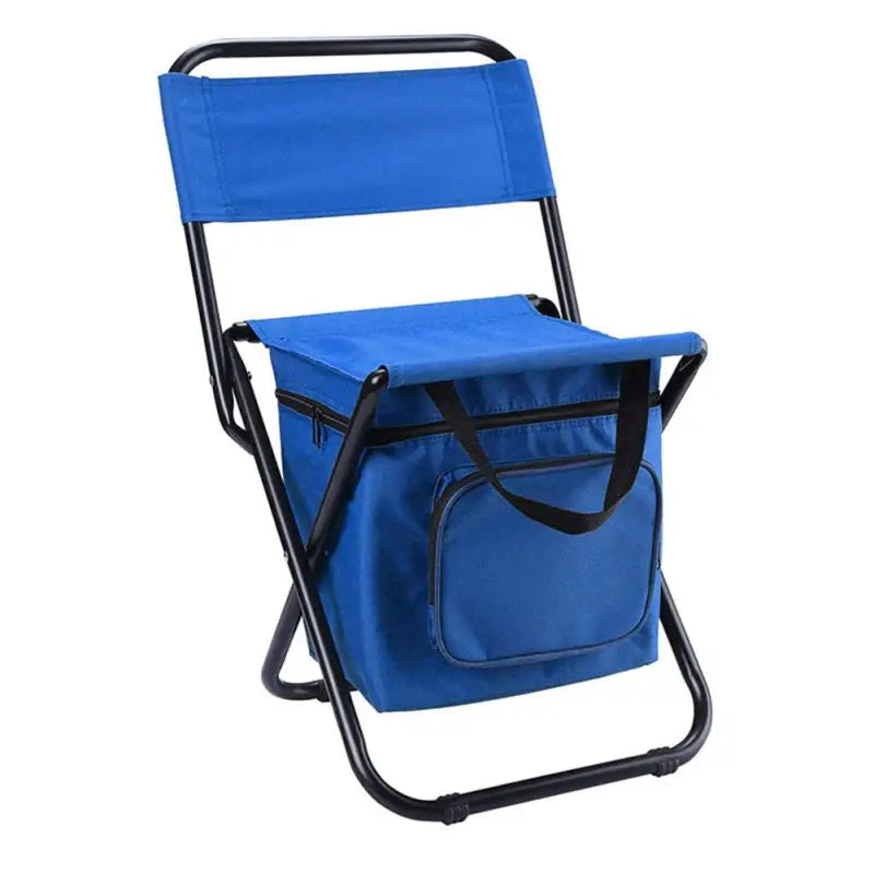 Backpack cooler with foldable chair - Blue