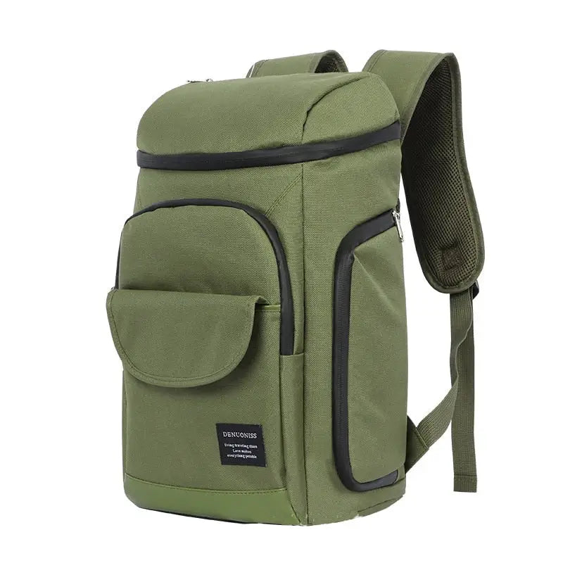 Backpack Cooler With Waterproof Lining - Army Green