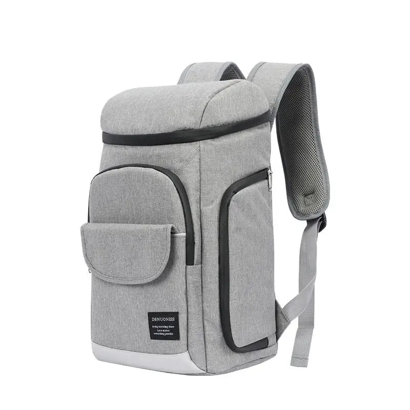 Backpack Cooler With Waterproof Lining - Gray