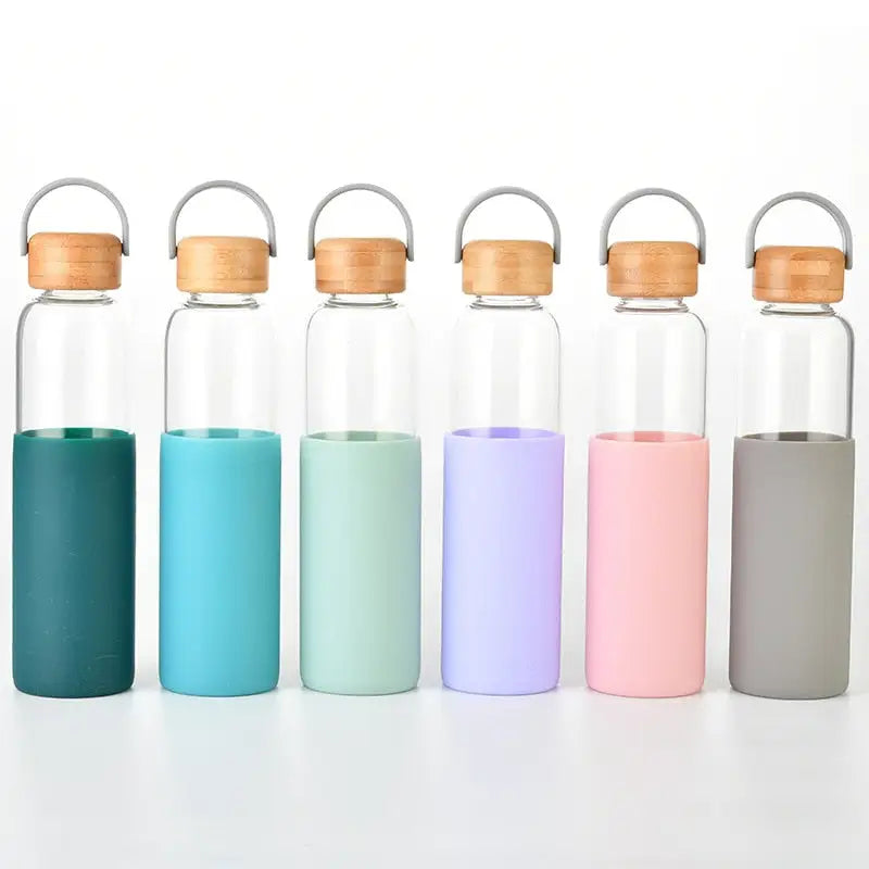 Bamboo Lid Glass Water Bottle