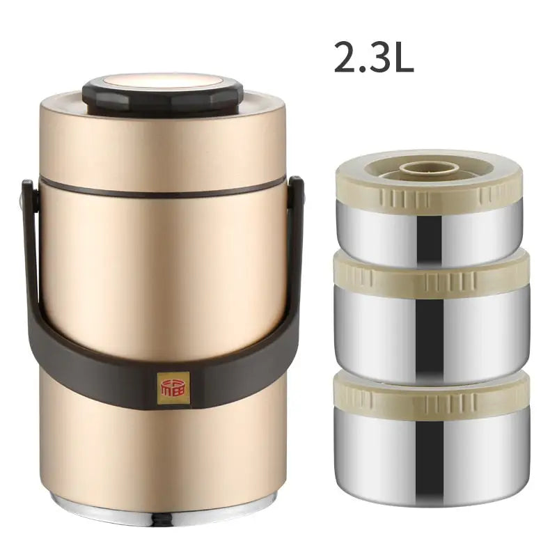 Bento Box Stainless Steel - 2.3L Gold