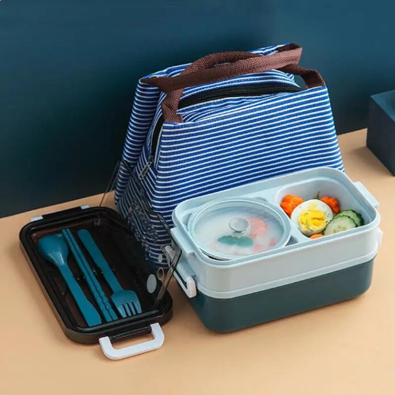 Bento Box with Accessories - Blue with Bag