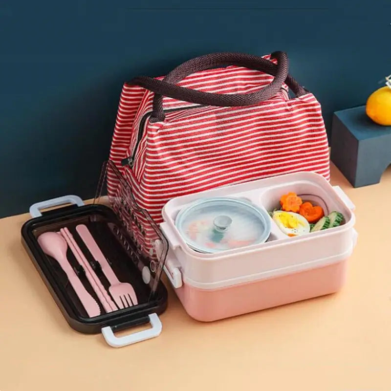 Bento Box with Accessories - Pink with Bag