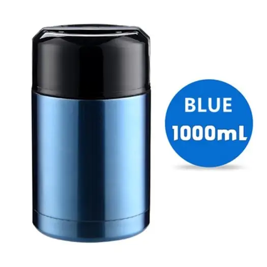 Bento Box with Thermos - 1000ml Blue