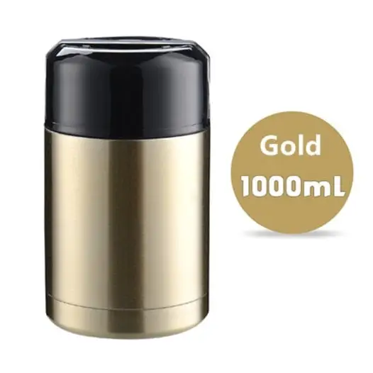Bento Box with Thermos - 1000ml Gold