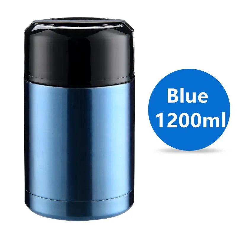 Bento Box with Thermos - 1200ml Blue