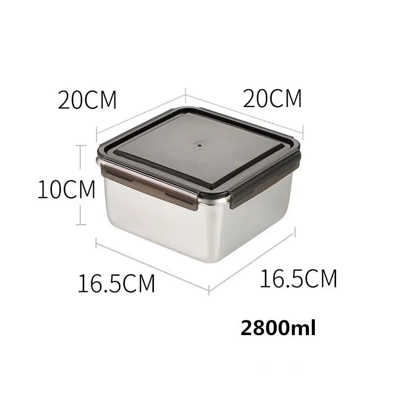 Bento Boxes Containers - Square 2800ml