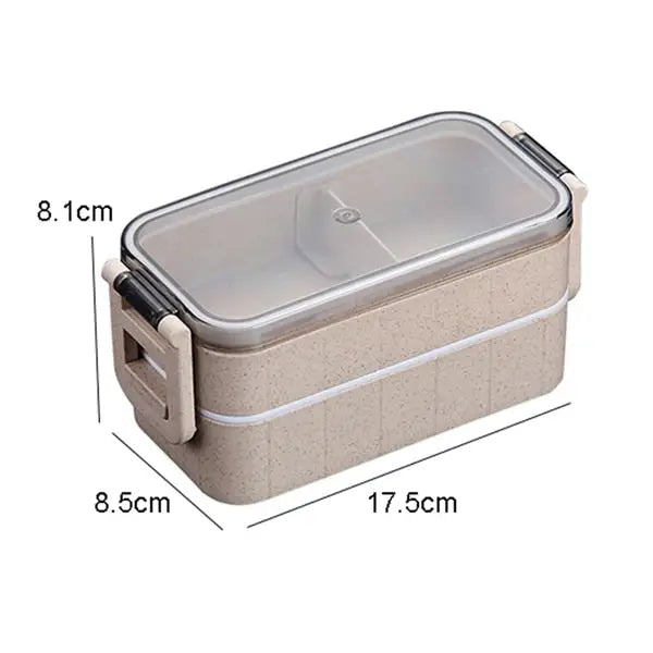 Bento Boxes for Adults - Two-Layer-Beige