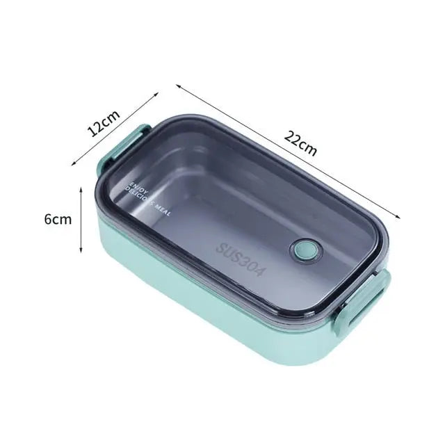 Bento Lunch Box For Adults - 1 Green
