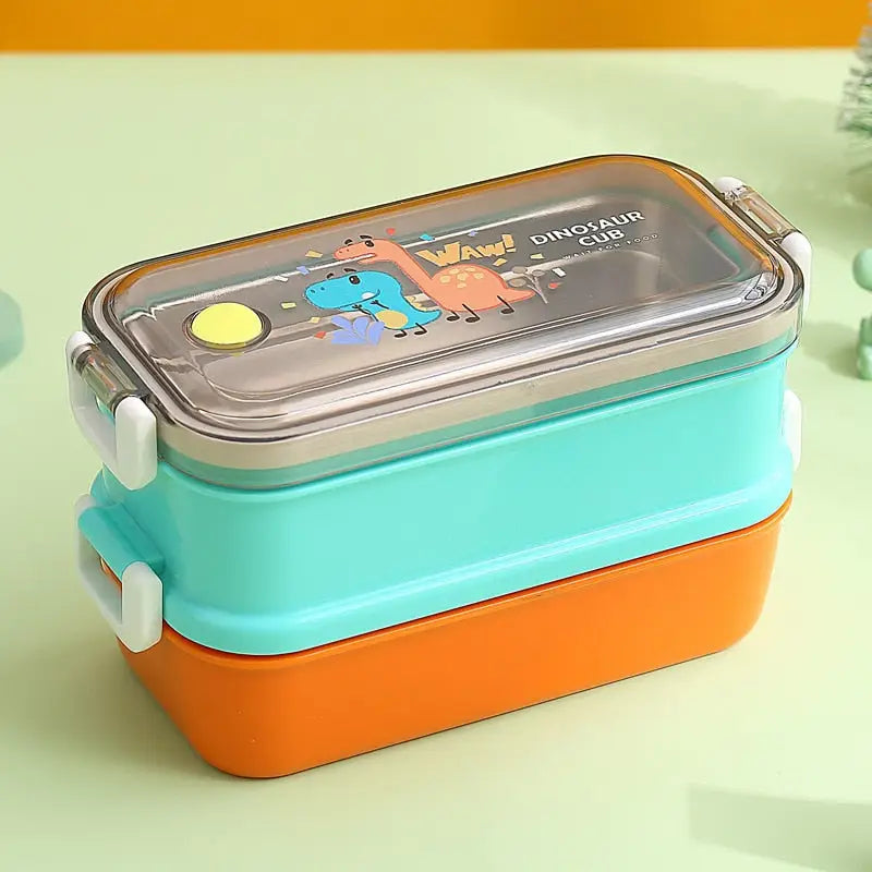 Bento Style Lunch Box - Double Green