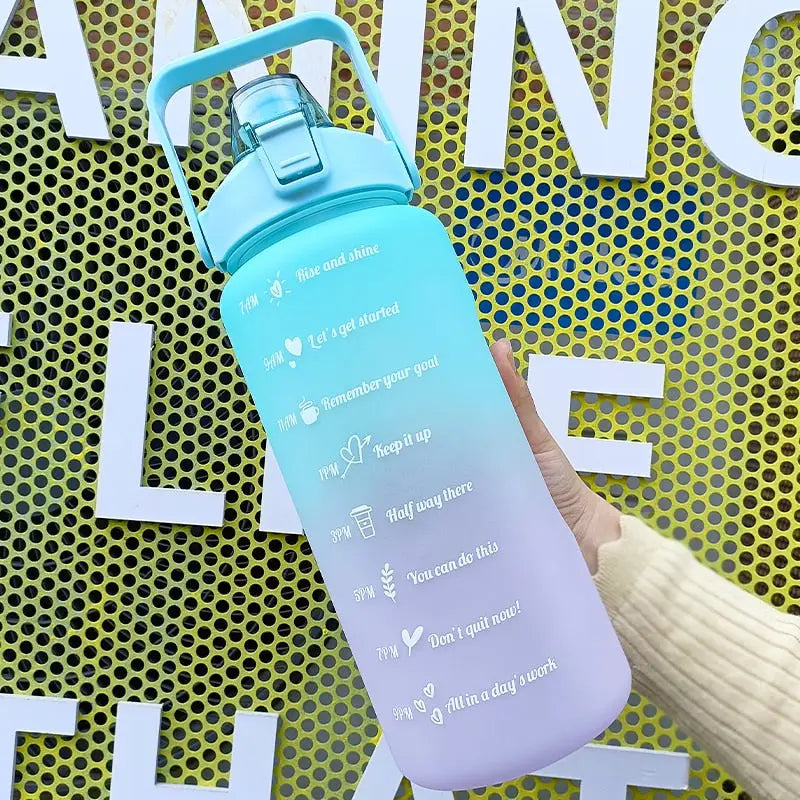 Big Motivational Sports Water Bottle - 2000ml / Green