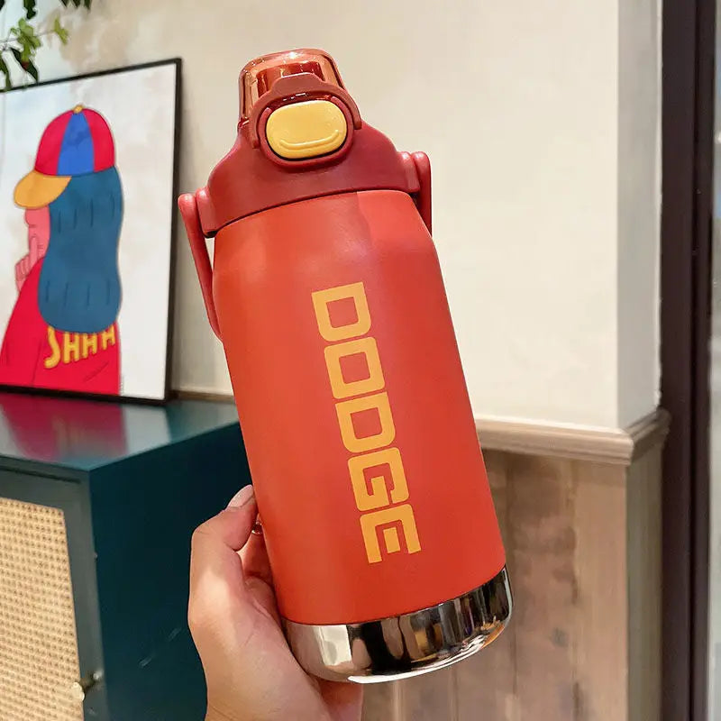 Big Stainless Steel Water Bottle - Red / 950ml
