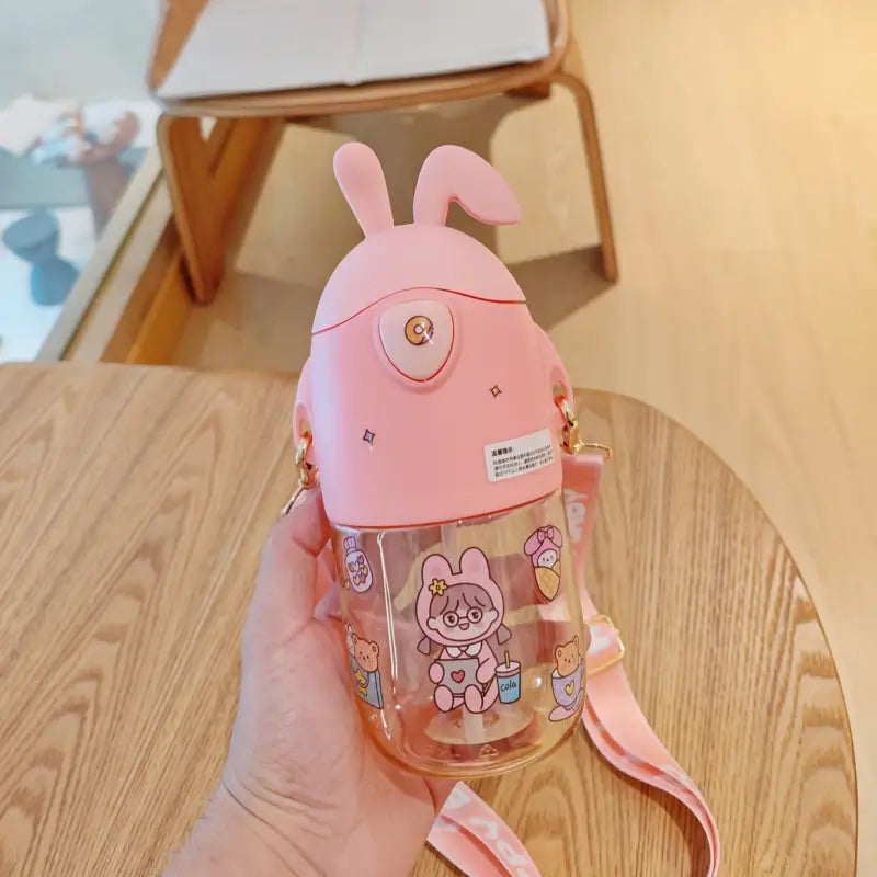 Bunny Rabbit Kids Water Bottle - Pink