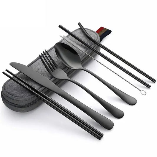 Camping Utensil Set - Black