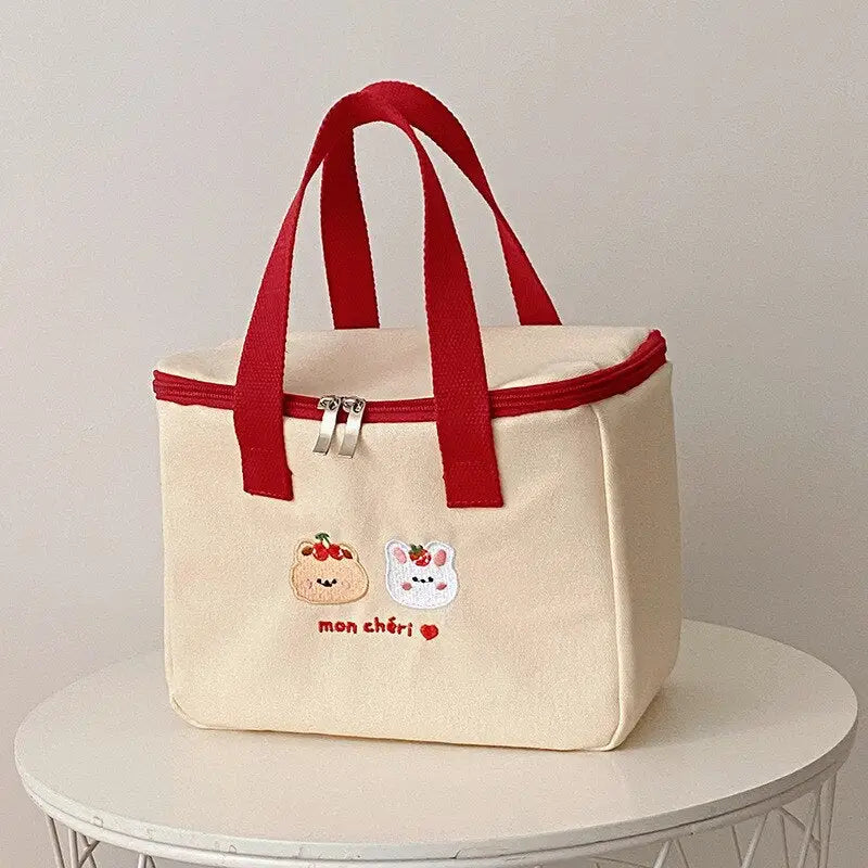 Canvas Lunch Bags - Bear Rabbit