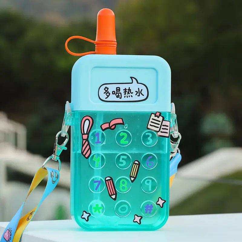 Cellphone Kids Water Bottle - 300ml / Blue