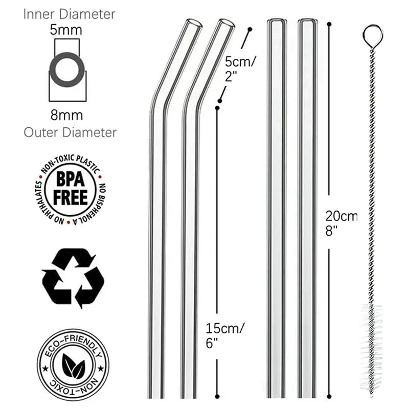 Clear Reusable Straws