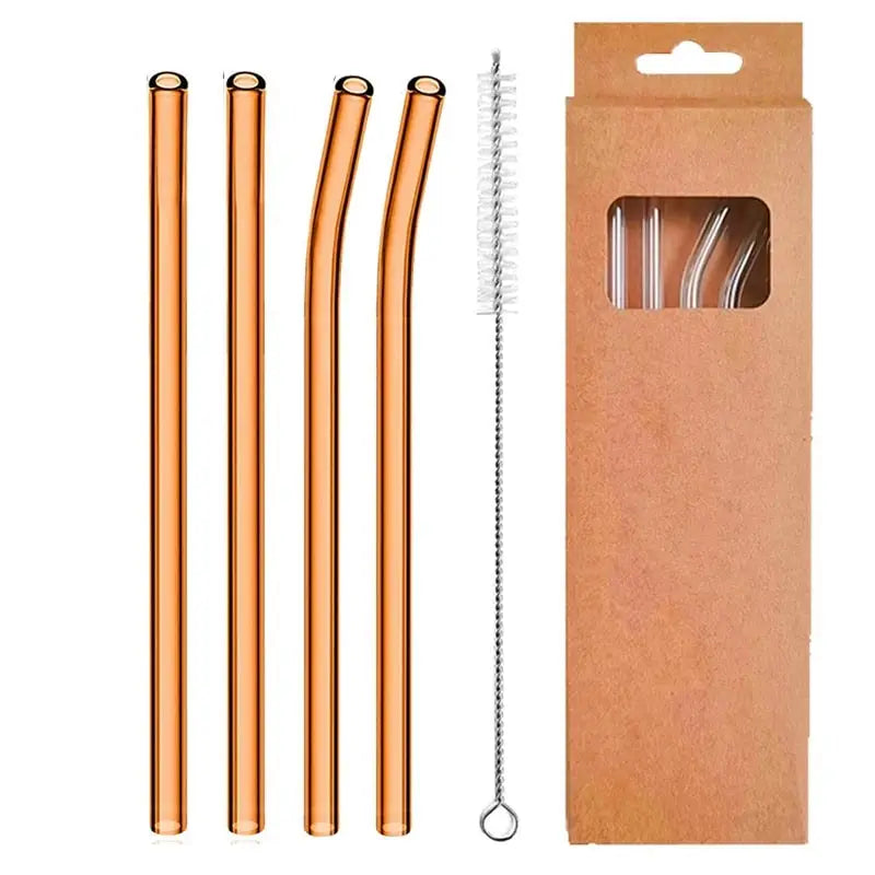 Clear Reusable Straws - Brown