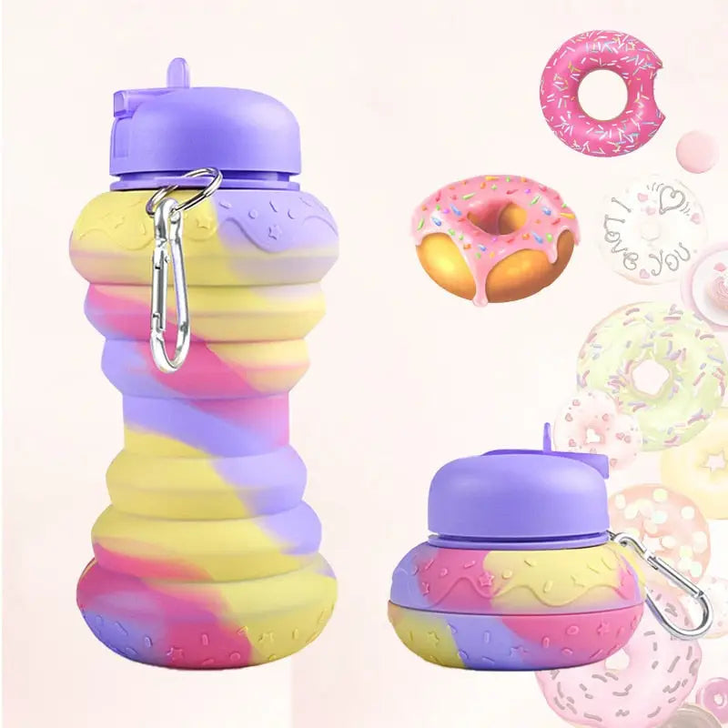 Collapsible Colorful Kids Water Bottle