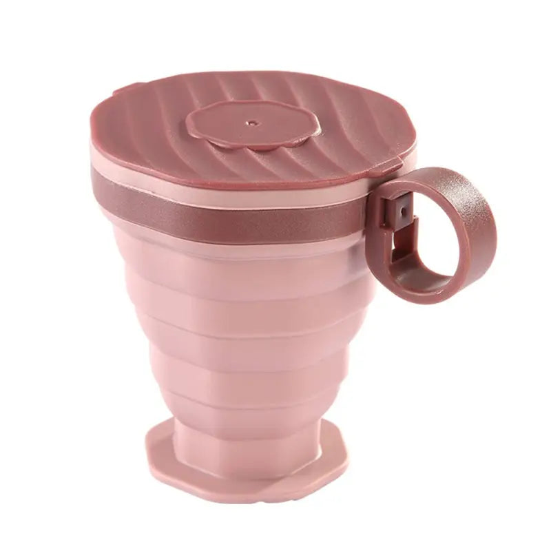 Collapsible Cup Water Bottle - Dark Pink