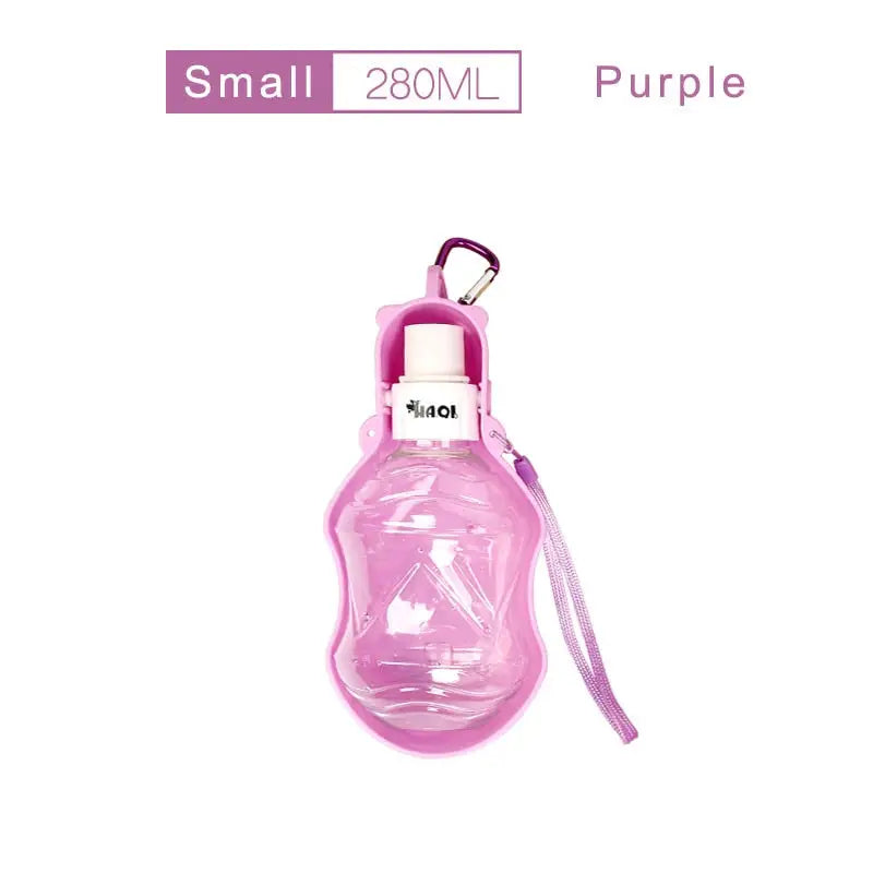 Collapsible Pet Travel Water Bottle - 280 ML Purple
