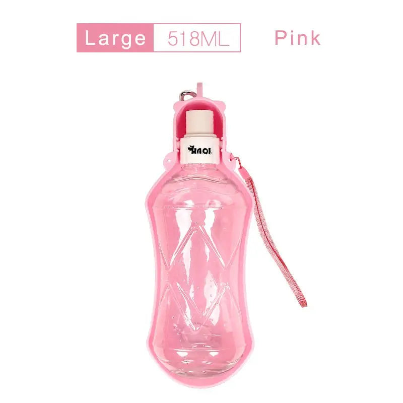 Collapsible Pet Travel Water Bottle - 518 ML Pink