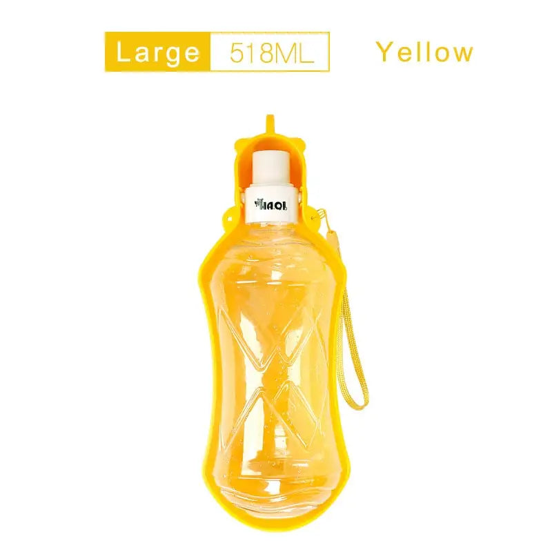 Collapsible Pet Travel Water Bottle - 518 ML Yellow