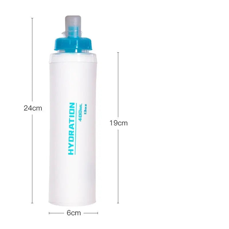 Collapsible Running Water Bottle - 400ML Transparent