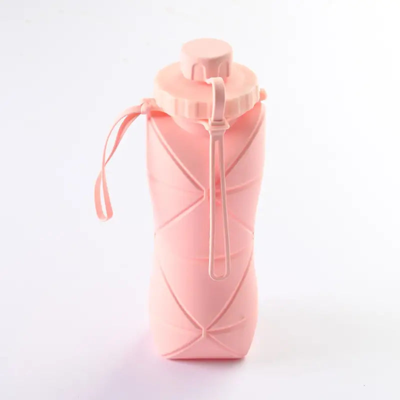 Collapsible Silicone Water Bottle - Pink 600ml