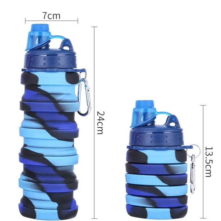 Collapsible Travel Water Bottle - 500ml / Dark