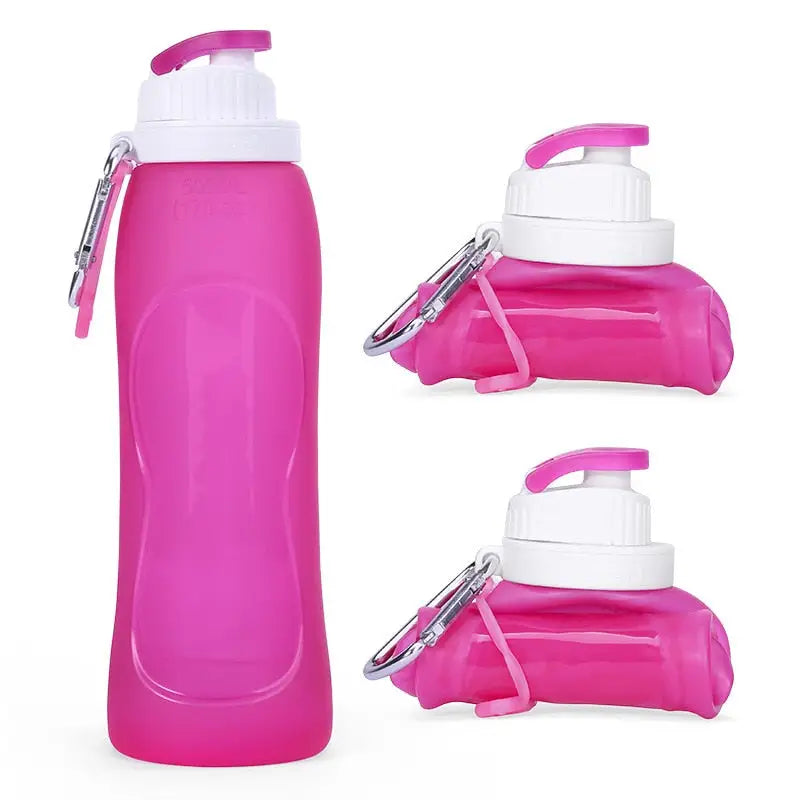 Collapsible Water Bottle for Hiking - Pink