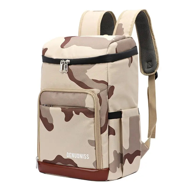 Cooler Backpack Combo - Brown camouflage / 29X20.5X39CM