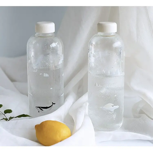 Cute Kids Glass Water Bottle