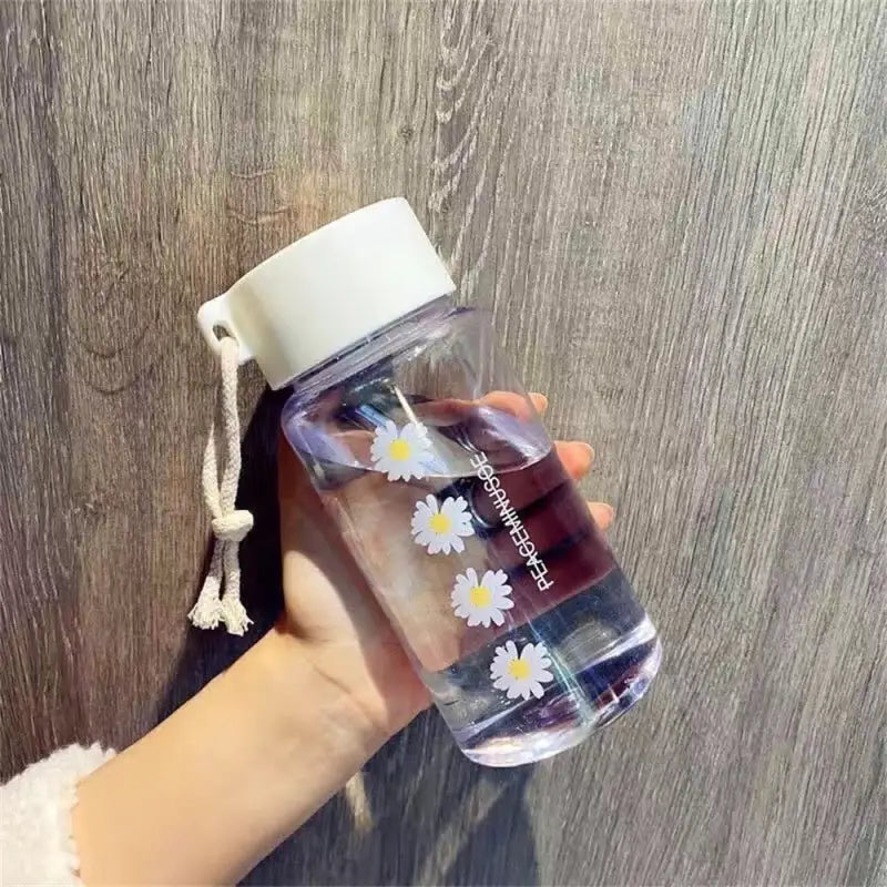 Daisy Glass Water Bottle - 500ml / Four Daisy