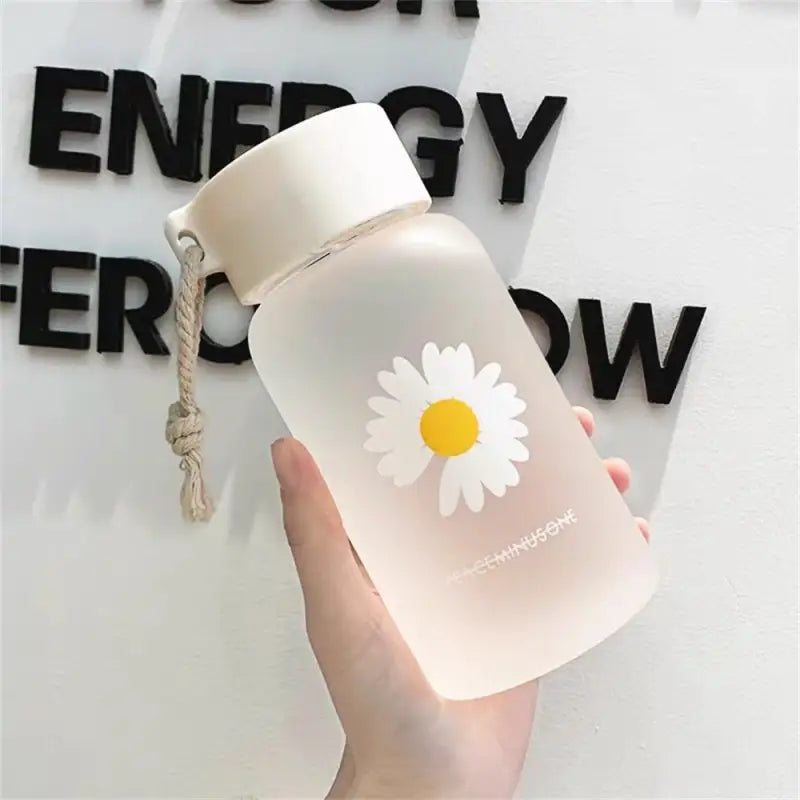 Daisy Glass Water Bottle - 500ml / Frosted Peace