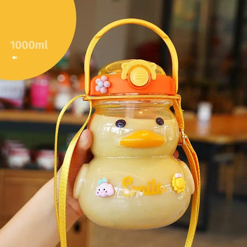 Duck Kids Water Bottle - 650ml-1000ml / Light Yellow
