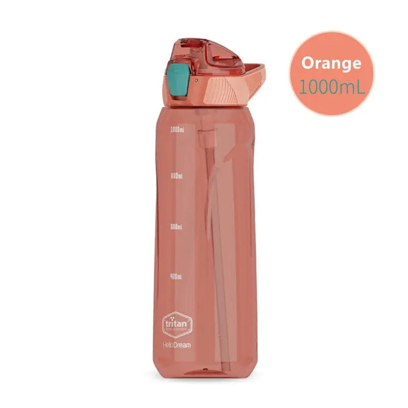 Durable Outdoor Sports Water Bottle - 1000ml Orange
