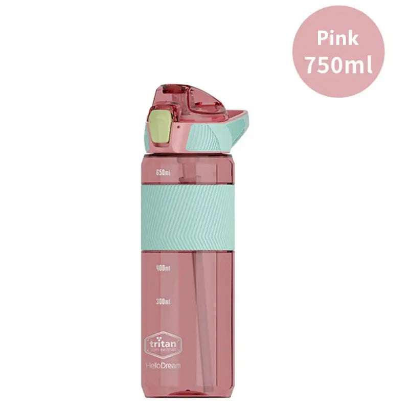 Durable Outdoor Sports Water Bottle - 750ml Pink
