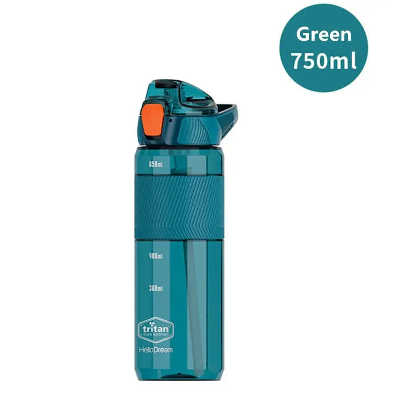 Eco-Friendly Sports Water Bottle - 750ml Green