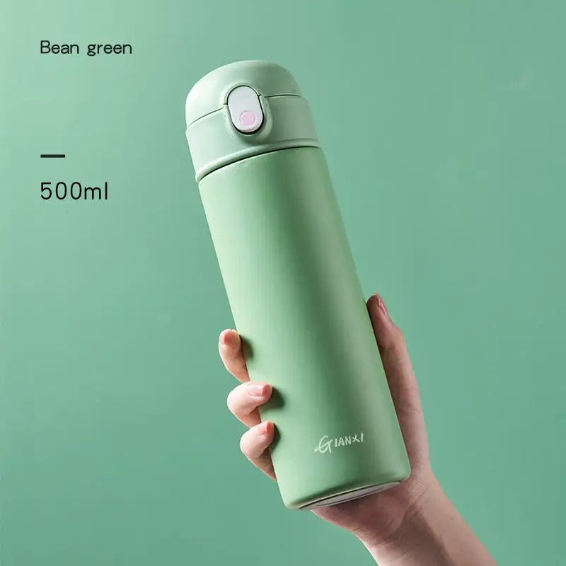 Elegant Stainless Steel Water Bottle - Green 500ml /