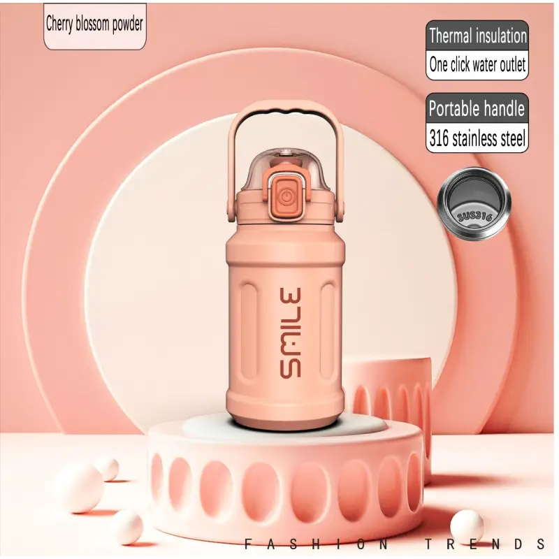 Flask Sports Water Bottle - 900ML / Pink