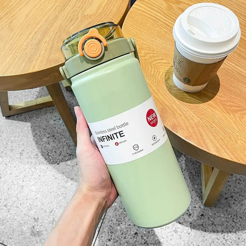 Flask Stainless Steel Water Bottle - Green / 1200ml