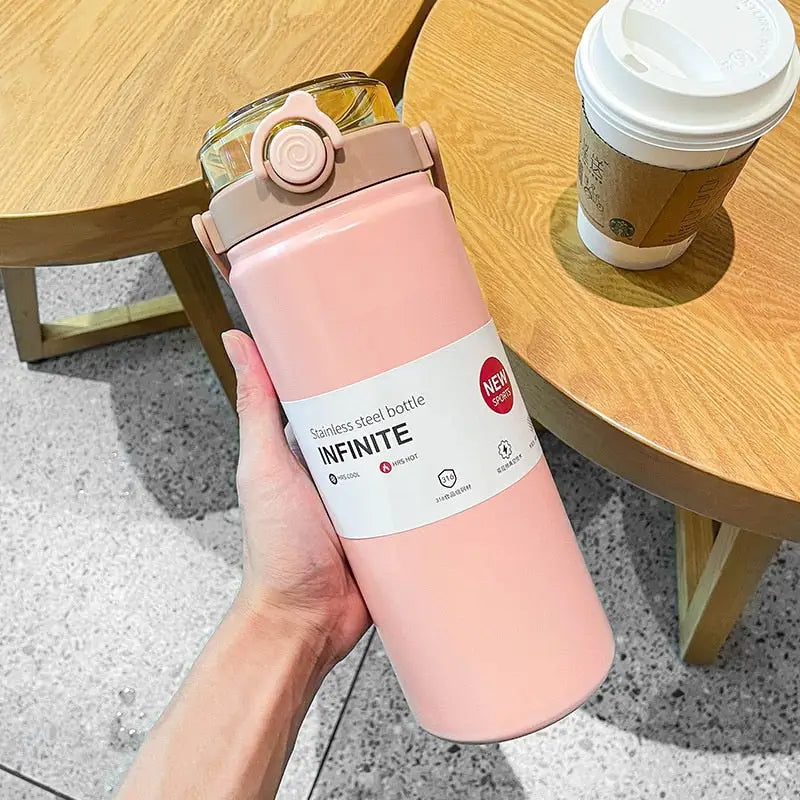 Flask Stainless Steel Water Bottle - Pink / 1200ml