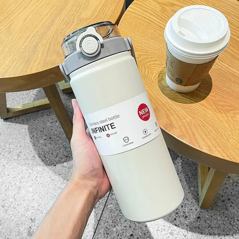 Flask Stainless Steel Water Bottle - White / 1200ml