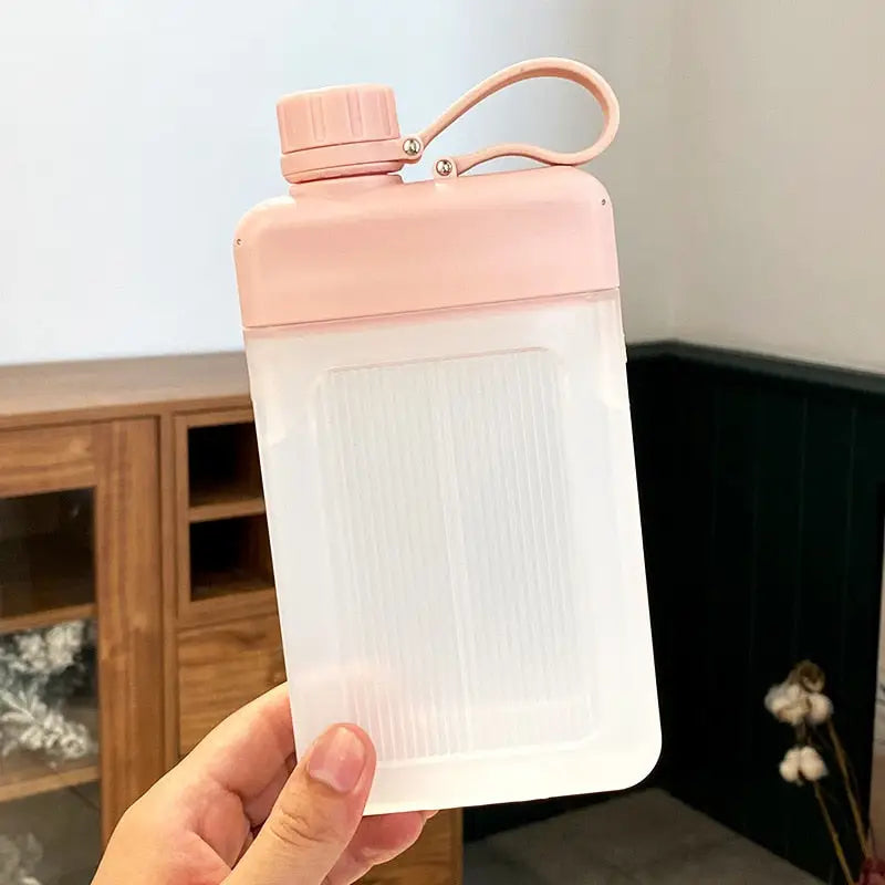 Flat Sports Water Bottle - 450ML / Pink