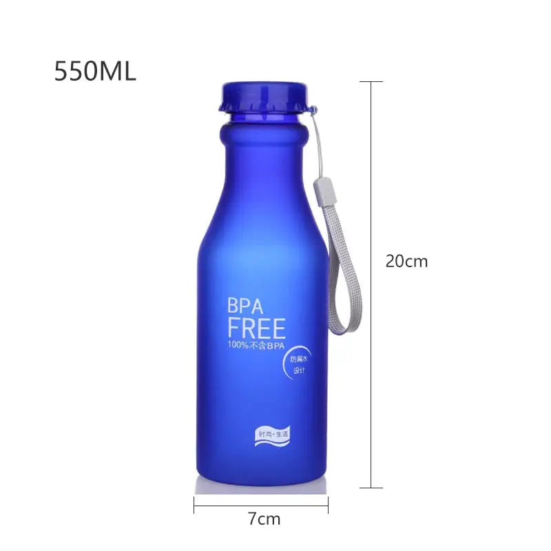 Frosted Sports Water Bottle - 550ML / Dark Blue